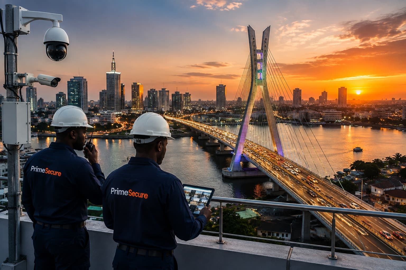 PrimeSecure engineers at work on a security installation